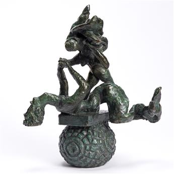 Lipchitz, Yulla Halberstadt (1911-2003) Untitled. Woman [or Fairy] Fighting with Merperson.